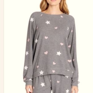 Insomniax butter jersey paja lounge top grey large NWT